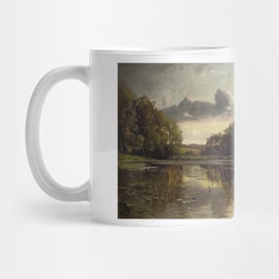 Sunset Over A Forest Lake By Peder Mørk Mønsted Digitally Enhanced Mug